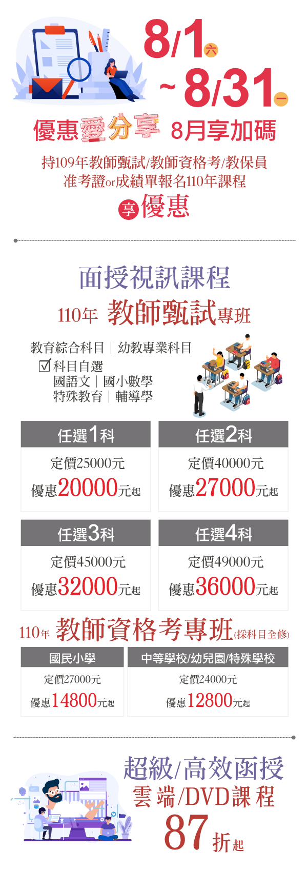8月享優惠