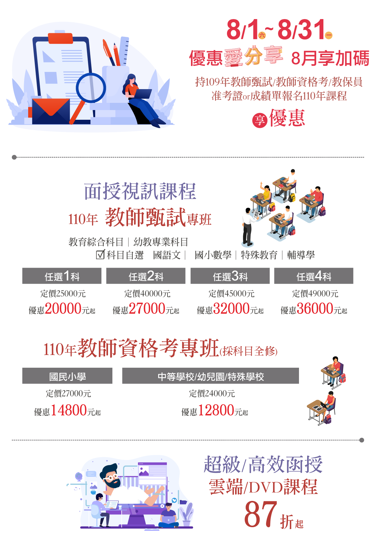 8月享優惠