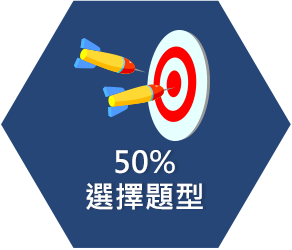 50%選擇題
